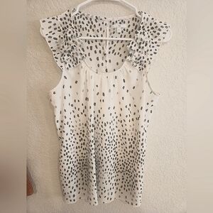 Gap black dot blouse